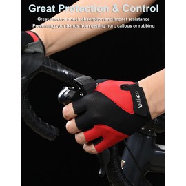 SUJAYU Cycling Gloves for Men Women Bike Gloves for Men Cycling, Paded MTB Glove Biking Glove for Men Bicycle Accessories, Guantes para Bicicleta Hombre Guantes Ciclismo Hombre (Black, Large)