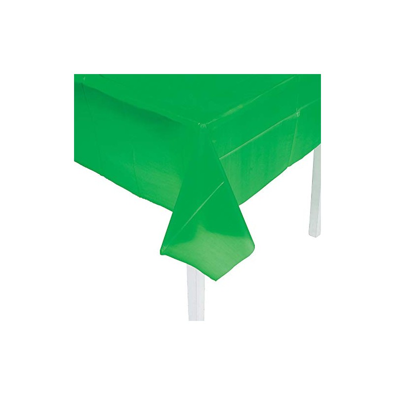 Fun Express Green Plastic TABLECOVER (54" X 108") - Party