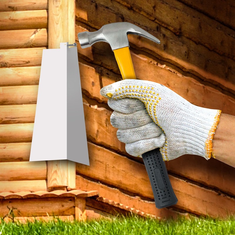 RMERVE 8 Pcs Aluminum Siding Corners 8 Inch Outside White