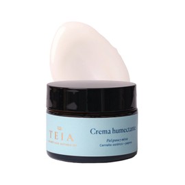 TEIA COSMETICOS Crema Humectante Facial, Piel Grasa y Mixta, con Centella Asiática, Pepino y Vitamina E, Fórmula 98.01% Natural