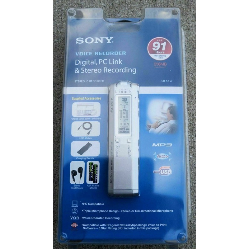 Sony ICD-SX57 (256 MB, 91 Hours) Handheld Digital Transcriber /