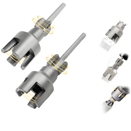 2PCS PVC Pipe Threader Set,1/2 and 3/4 inch Dies,Integrated Internal & External Pipe Threading Tool for Home Repair，Electric Drill Compatible Dual-Function Pipe Threading Tool