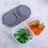 Kopida 2 Pcs Food Storage Containers with Lids, Plastic Double