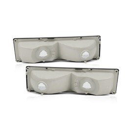 For 1988-1989 Chevy C1500 Pair Park/Signal Lights Driver and Passenger Side UnitC/K; w/quad sealed beam headlamps; w/silver trim GM2520103 GM2521103 - replaces 5974335 5974336