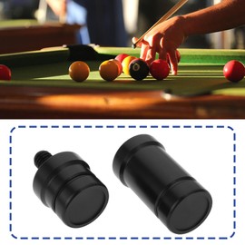 LT Easiyl 2 Pieces Pool Cue Joint Protector Replacement Part 5/16-18 Pool Joint Thread Cap Billiard Accessories for Billiard Pool Cue Black