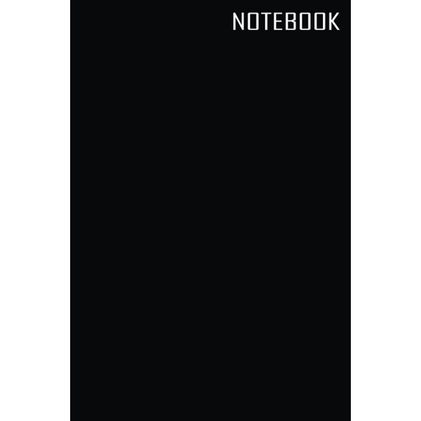 NOTEBOOK: Black cover, lined notebook, lined journal 110 pages, 6"x9"