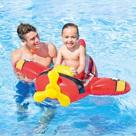 ADEPTNA Kids Inflatable Swimming Pool Boat Float - Fun Water Ride-On Beach Lounger for Summer Holiday (PLANE)