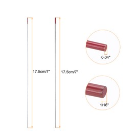 HARFINGTON TIG Welding Tungsten Electrodes 5pcs 0.04" & 5pcs 1/16" by 7" 0.7-0.9% Zirconium for Stainless Steel Welding, Aluminum Magnesium Alloy Welding Aerospace, Red WT20