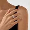 GIOXRNO Sterling Silver Cubic Zirconia Stackable Rings for Women –