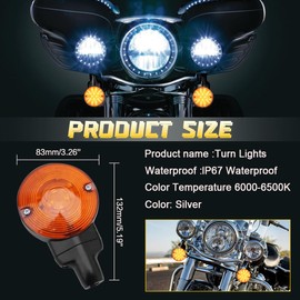 UTVIUNCT Large Gliding Model Light - High-Performance LED Motorcycle Light Bar with Integrated Turn Signals | Ultra-Bright & Weatherproof for Enhanced Visibility and Safety (black)