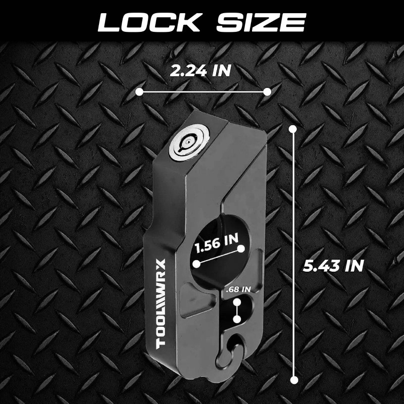 ToolWRX Motorcycle Lock Heavy Duty Anti Theft for Scooter &