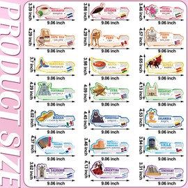 Humyoun 21 Pcs Spanish Language Country Posters Latin American Countries Learning Posters Spanish Language Learning Materials Flags Classroom Decorations for Students and Teachers