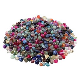 NKlaus 500 g Tumbled Stones Agate 5-10 mm Healing Stones Gemstones Colourful Decoration 14694