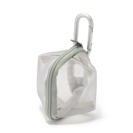 Muji 84475559 Nylon Mesh Compact Pouch, Gray, Approx. 2.8 x 2.4 inches (7 x 6 cm)