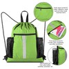 BeeGreen Royal Blue Drawstring Backpack Bag with Shoe Compartment X-Large