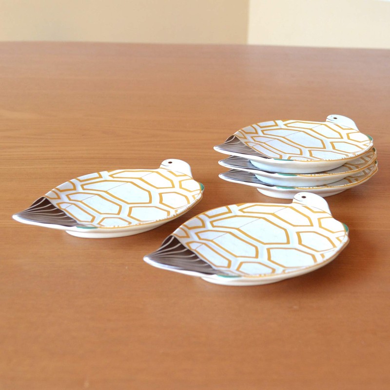 New Year Tableware, Japanese Tableware, Small Plate, Turtle Charm, Arita