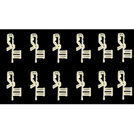 JSP Manufacturing Multi Pack of Hidden Valance Clips Faux and Real Wood Window Blinds 2" Short Style (12)