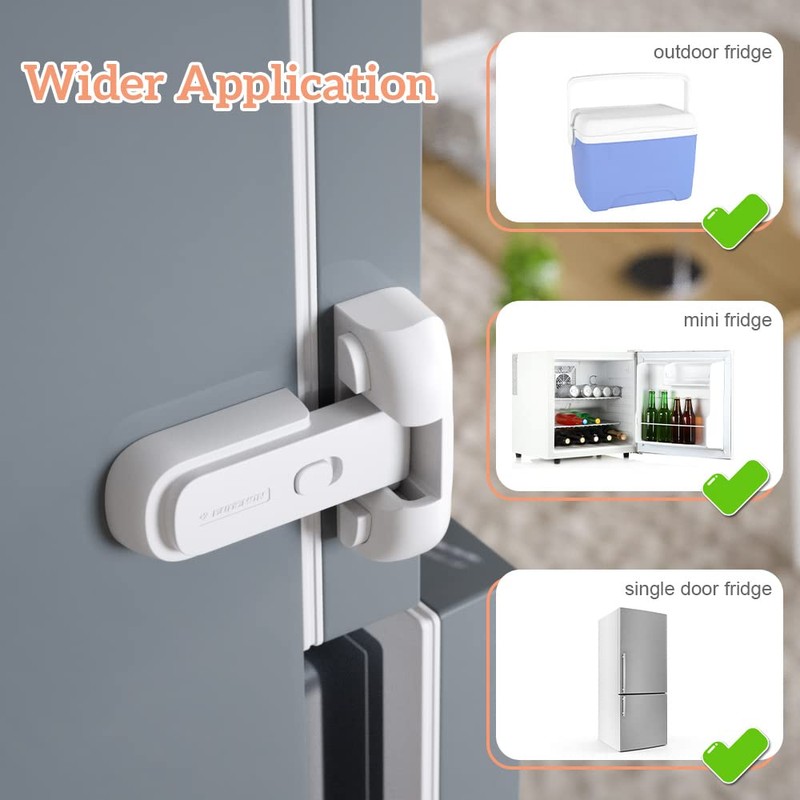EUDEMON 1 Pack Updated Child Proof Refrigerator/Fridge/Freezer Door Lock Apply