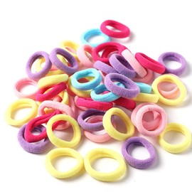 Hair Rubber for Children, Baby, Children, Hair Accessories, Girls, Hair Ornaments, Colorful Set, Baby Hair Accessories, Girls, Nursery School, Hair Ornaments, Present, Gift (100 Pieces) (Colorful)