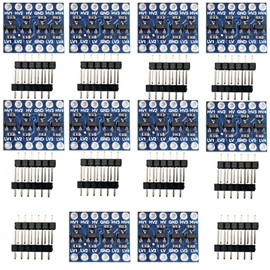 10 PCS Logic Level Converter Module, 4 Channel IIC I2C UART SPI, 3.3V-5V Bi-Directional for Arduino/ESP32