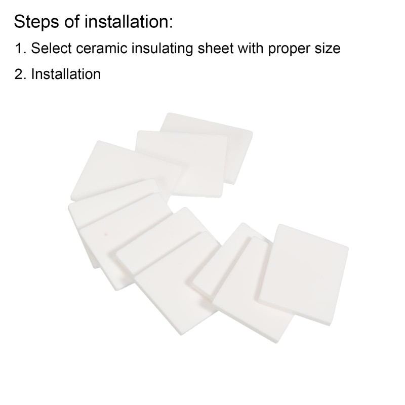 PATIKIL 5pcs Alumina Ceramic Sheet Cooling Pad Insulation Sheet for