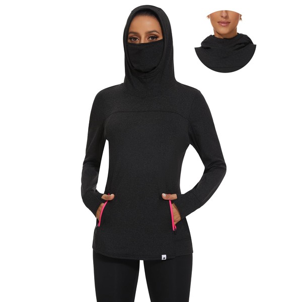 Soneven Womens Thermal Long Sleeve Running shirts Outdoor Winter Running