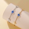 PDOUSELF Stainless Steel Evil Eye Bracelets for Women Trendy Adjustable,