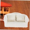 NOLITOY Miniature Dollhouse Sofa with Plush and Removable Cushions Realistic