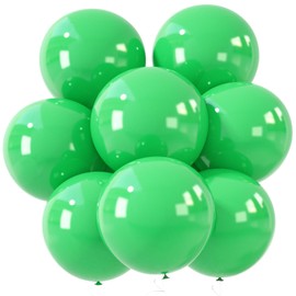 LovesTown 15PCS Party Balloons 18inch, Matte Green Latex Balloons Garland Arch Matt Balloons for Birthday Wedding Engagement Graduation Anniversary Party Decor