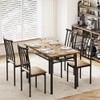 Alkmaar 5 Piece Kitchen Chairs 4, Dining Table Set with