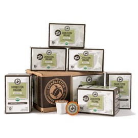Charleston Coffee Roasters | Specialty Organic, Single Serve Pods | Hand Picked, Premium Slow Roast Beans (Charleston Organic, 10 Count (Pack of 6))
