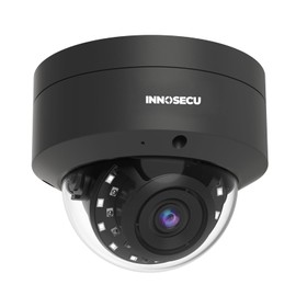 INNOSECU 5MP PoE IP Camera, Vandal-Proof Dome IK10, 5-megapixel @30fps, Built-in Mic, 2.8mm Wide Angle, 98ft Night Vision, IP67, Human&Vehicle Detection, No PT Supported, IND5GR54A-B (Black)