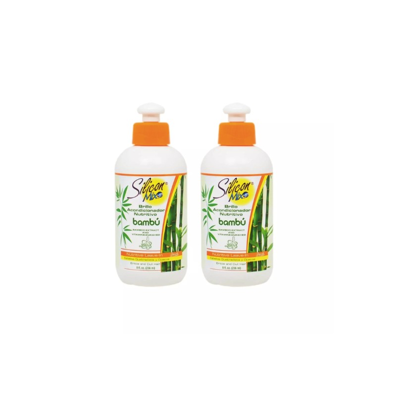 2x Silicon Mix Bambu Nutritive Hair Leave in Conditoner for