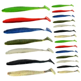 Sosoport 21Pcs Fishing Baits Soft Wear Resistant Baits for Freshwater Saltwater Fishing Lightweight Portable