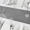 MODERNO Linen Look Table Runner Grey 5 m - Christmas