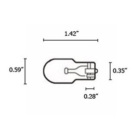 ETOPLIGHTING T5BULB12V12W-6P 12V 12W Low Voltage Long Life T5 Wedge Base Bulbs (6 Piece)