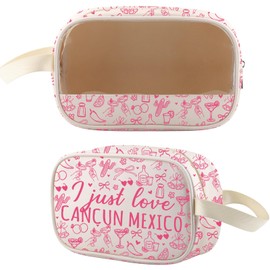 WSNANG Cancun Mexico Toiletry Travel Wash Bag C-ancun Summer Beach Waterproof Makeup Bag Welcome to C-ancun Gift (Cancun Mexico CA)