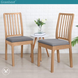 Granbest Stylish Waterproof Dining Room Chair Seat Covers Set of 4, High Stretch Dining Room Chair Seat Cushion Protective Covers Washable Seat Protector for Banquet, Kitchen, Party, Hotel (Set of 4,