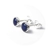 Blue Lapis Lazuli Earrings, Blue Stud Gemstone 5mm Post Earrings