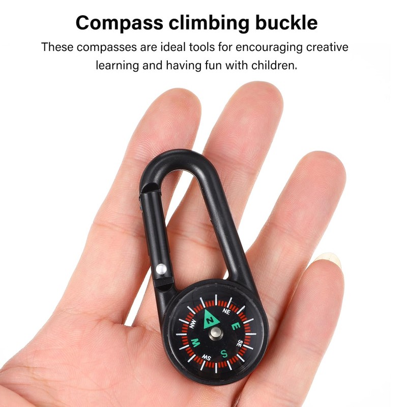 Sosoport 24Pcs Compass Carabiner Compass Keychains Bag Pendant for Outdoor