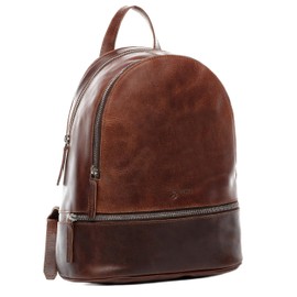 BACCINI DINA Vintage Leather Backpack I Large Leather Backpack for Women I Modern Daypack for City City Business Handmade, Brown cognac