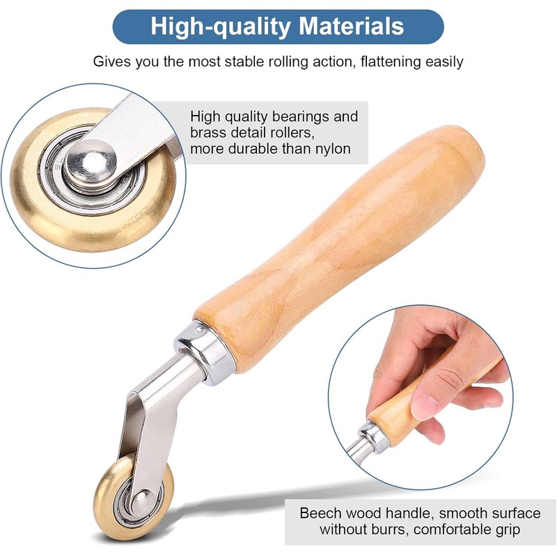 TICFOX Brass Pressure Roller, Hand Pressure Roller, 6.9 Inch Welding