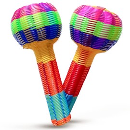 uunida baby Sonajas para Bebe 0 a 3 Meses Ligeras - Maracas Estimulacion Temprana para Bebe con sonido - Juguetes para Bebe de 0 a 6 Meses y mayores - Colores Brillantes - Hecho en México - (2 piezas) (Chica, Marino)