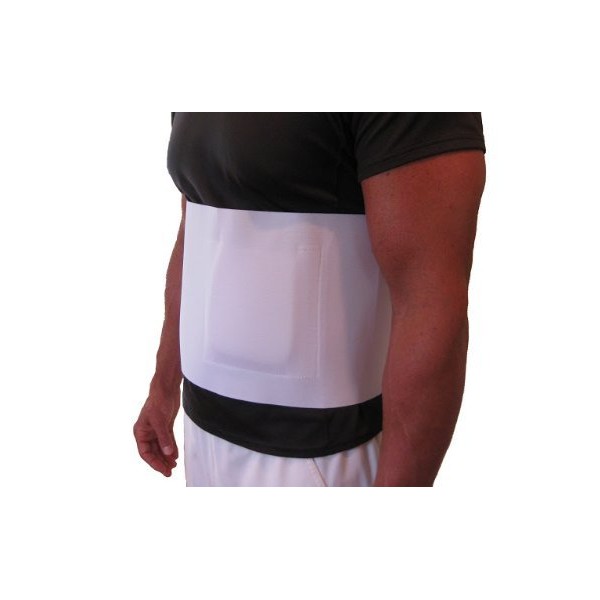 FlexaMed Umbilical Navel Hernia Belt with Compression Pad 10 Inch White - XXL