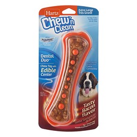 Chew 'n Clean Dental Duo Bacon Flavored Dental Dog Treat & Chew, Color Varies, XL