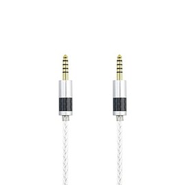 HansnBy 4.4mm Balanced 5 Pin Headphone Audio Adapter Cable Male to Male 8 Core OCC Cable Silver Plated Aux Cable 4.4mm to 4.4mm Male 1m