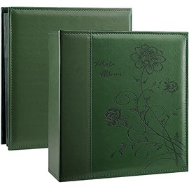 Artmag 600 4x6 Photo Picutre Album, Extra Large Capacity Leather Cover Photo Albums Holds 600 Horizontal and Vertical 4x6 Photos for Wedding Family (Dark Green)