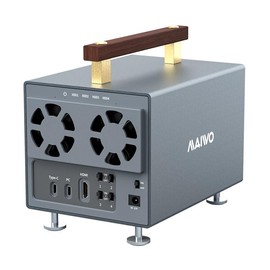 MAIWO 4 Bay Hard Drive Enclosure for 3.5 Inch SATA HDD with SATA III Chipset USB3.2 Gen2 10Gbps Speed, Support HD-MI/Type-C Extension/Daisy Chain, 88TB Capacity, External 3.5'' HDD Enclosure