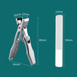 Gloniawor Nail Clippers,Nail Clippers with Catcher,Keychain Nail Clipper,Fingernail Clipper,Nail Clippers for Men,Toe Nail Clippers for Thick Nails for Seniors (Black)