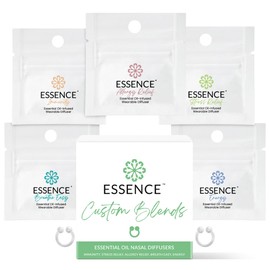 HONÉ Essence Nasal Diffuser Custom Blends Bundle – Essential Oil Silicone Nose Rings for Energy, Immunity, Stress & Allergy Relief – Wearable Aromatherapy for Daily Wellness & Relaxation